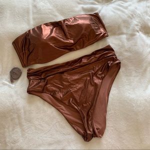 Bronze Aerie Bikini with removable strap